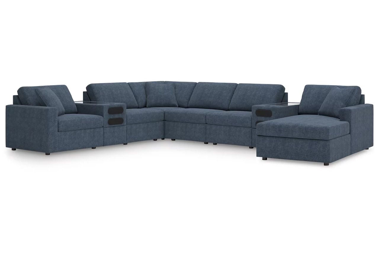 Modmax 8-Piece Sectional with Audio System and Chaise In Ink 92121S48