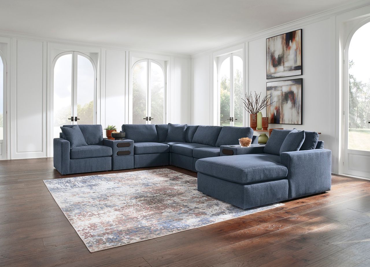 Modmax 8-Piece Sectional with Audio System and Chaise In Ink 92121S48