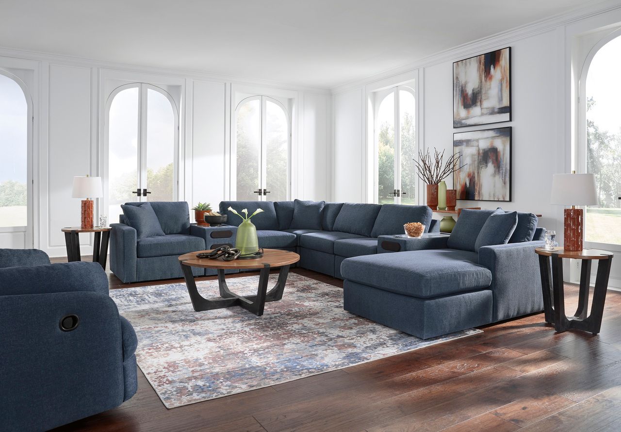 Modmax 8-Piece Sectional with Audio System and Chaise In Ink 92121S48