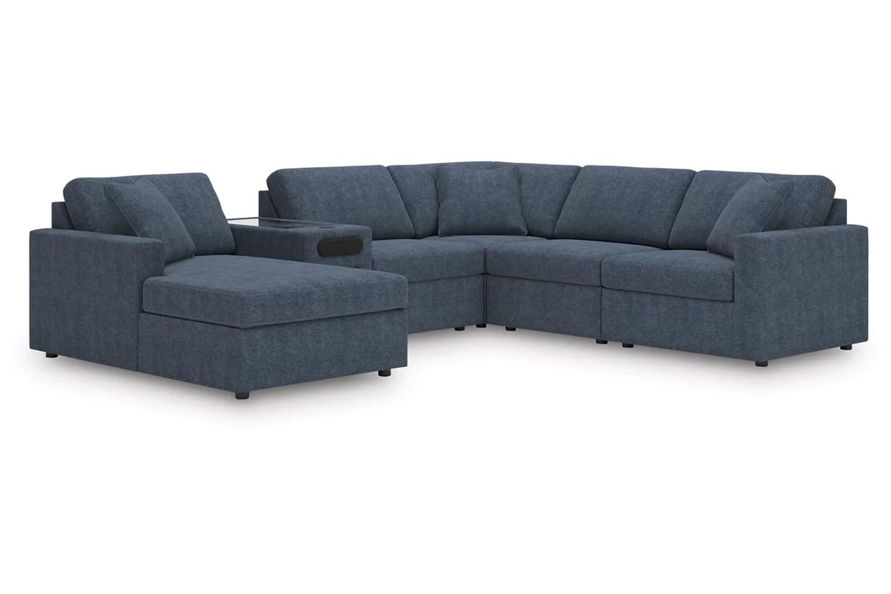 Modmax 6-Piece Sectional with Audio System and Chaise In Ink 92121S50