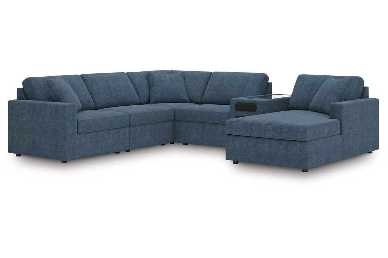 Modmax 6-Piece Sectional with Audio System and Chaise In Ink 92121S51