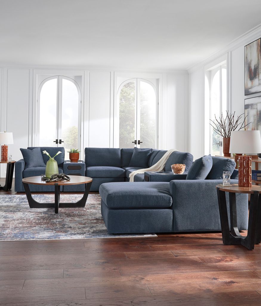 Modmax 6-Piece Sectional with Audio System and Chaise In Ink 92121S51