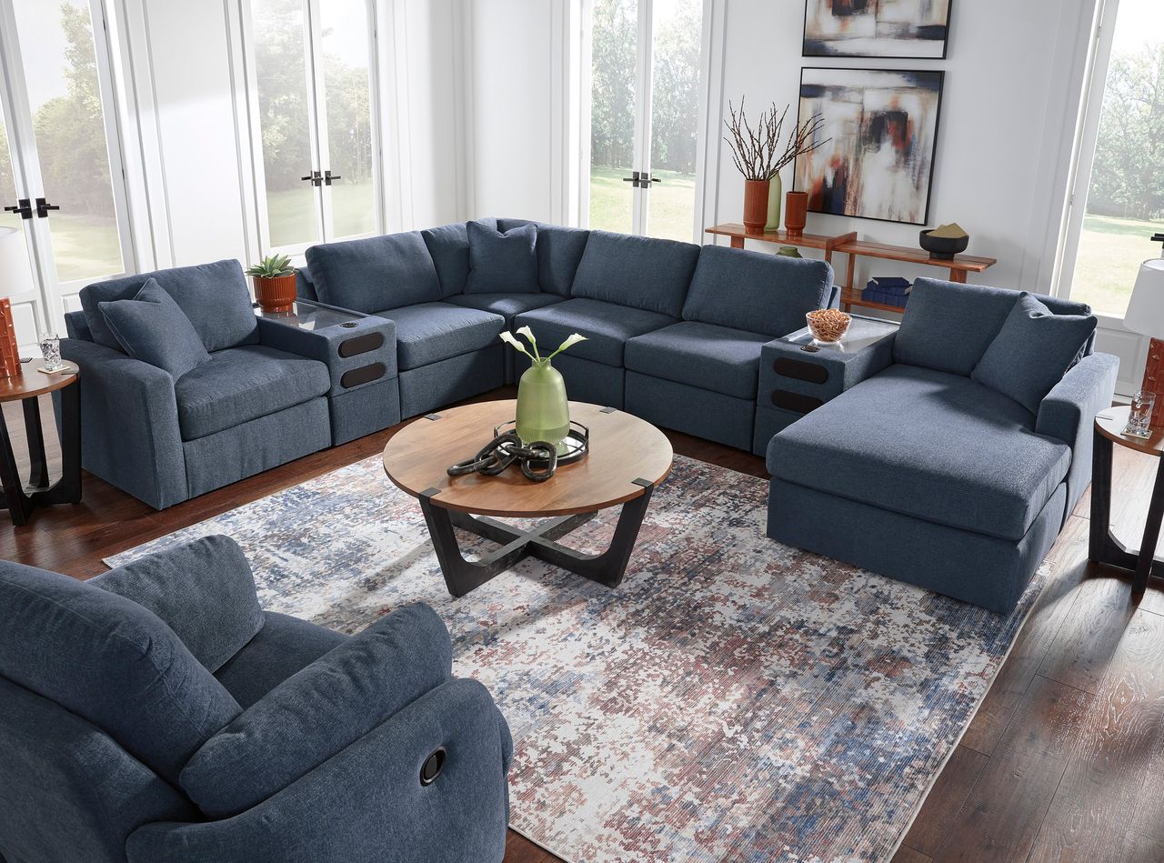 Modmax 6-Piece Sectional with Audio System and Chaise In Ink 92121S51