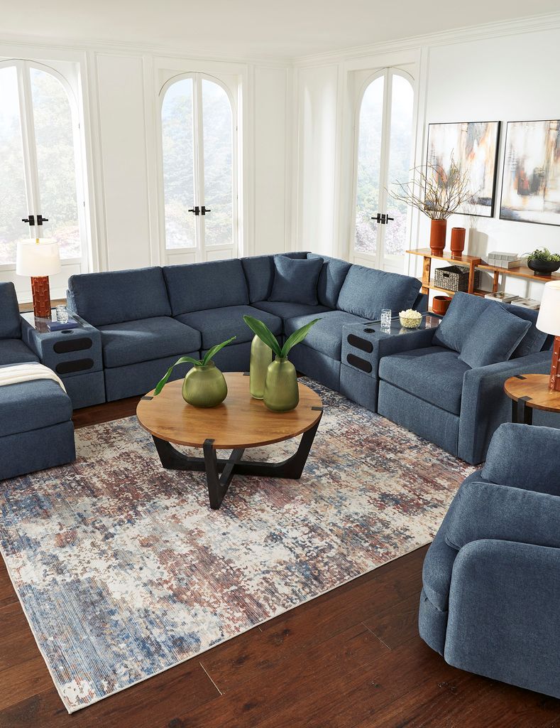 Modmax 6-Piece Sectional with Audio System and Chaise In Ink 92121S51