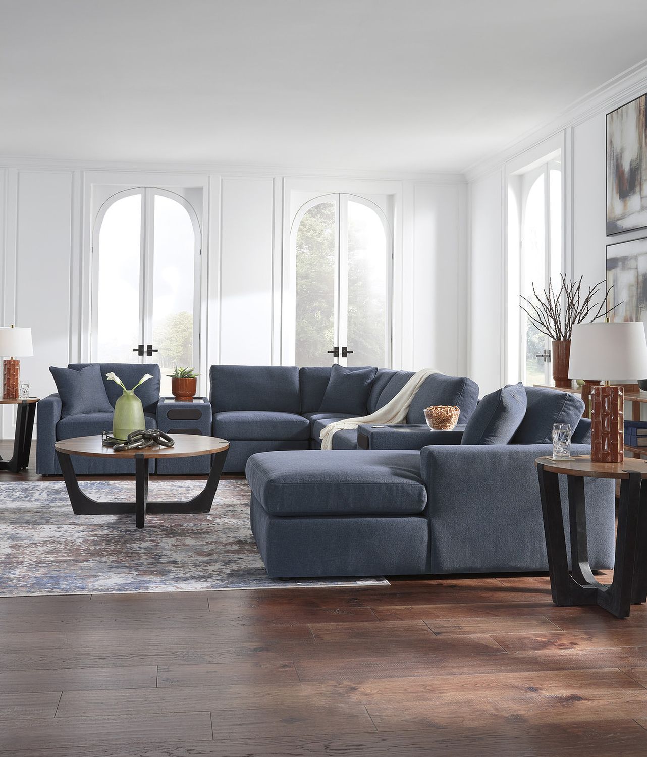 Modmax 7-Piece Sectional with Console In Ink 92121S54