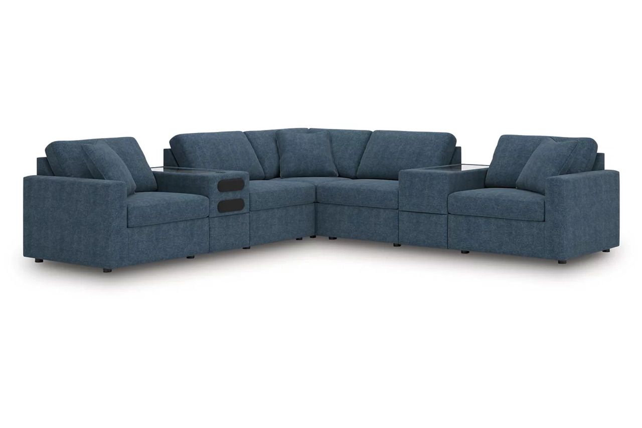 Modmax 7-Piece Balanced Sectional with Audio and Storage Consoles In Ink 92121S69