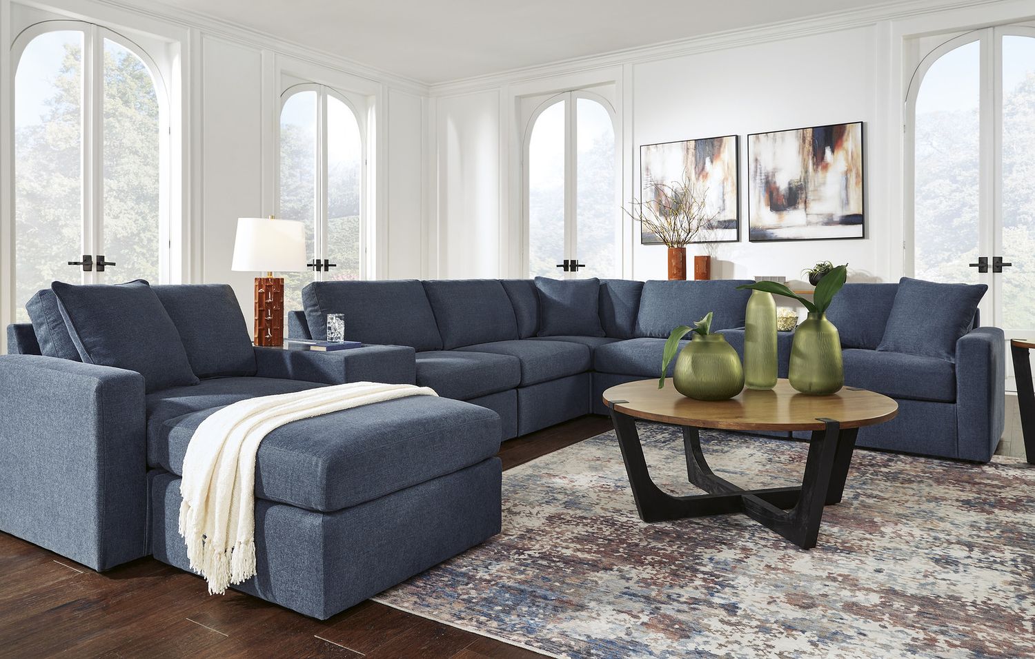 Modmax 6-Piece L-Shape Sectional In Ink 92121S7