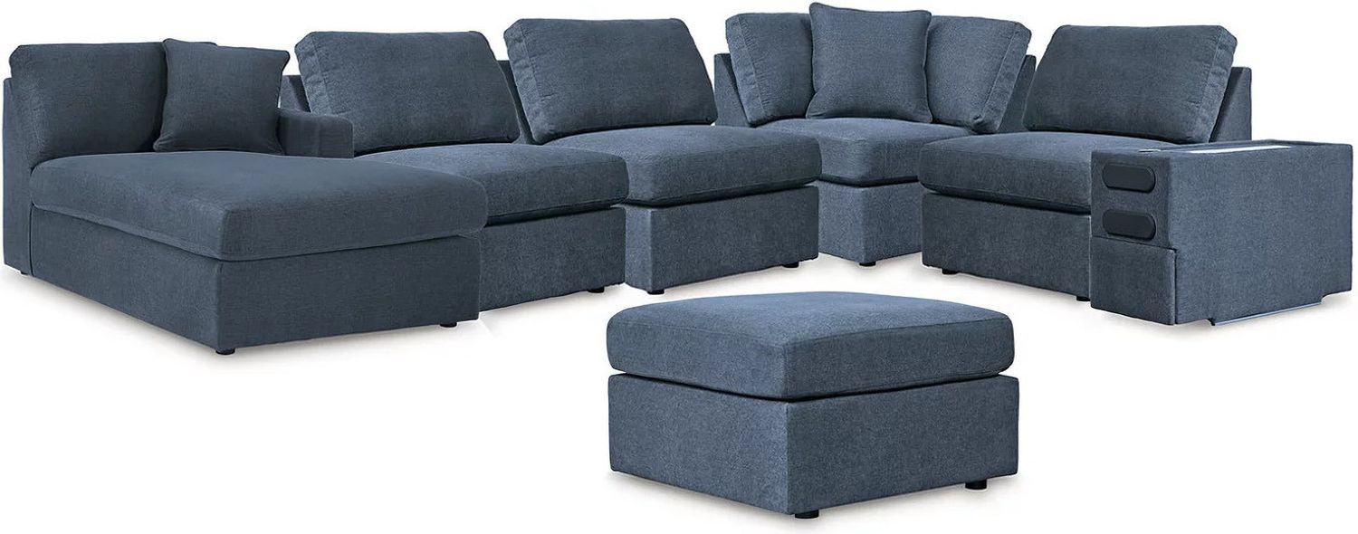 Modmax 6-Piece Sectional with Audio Console and Ottoman In Ink 92121U10