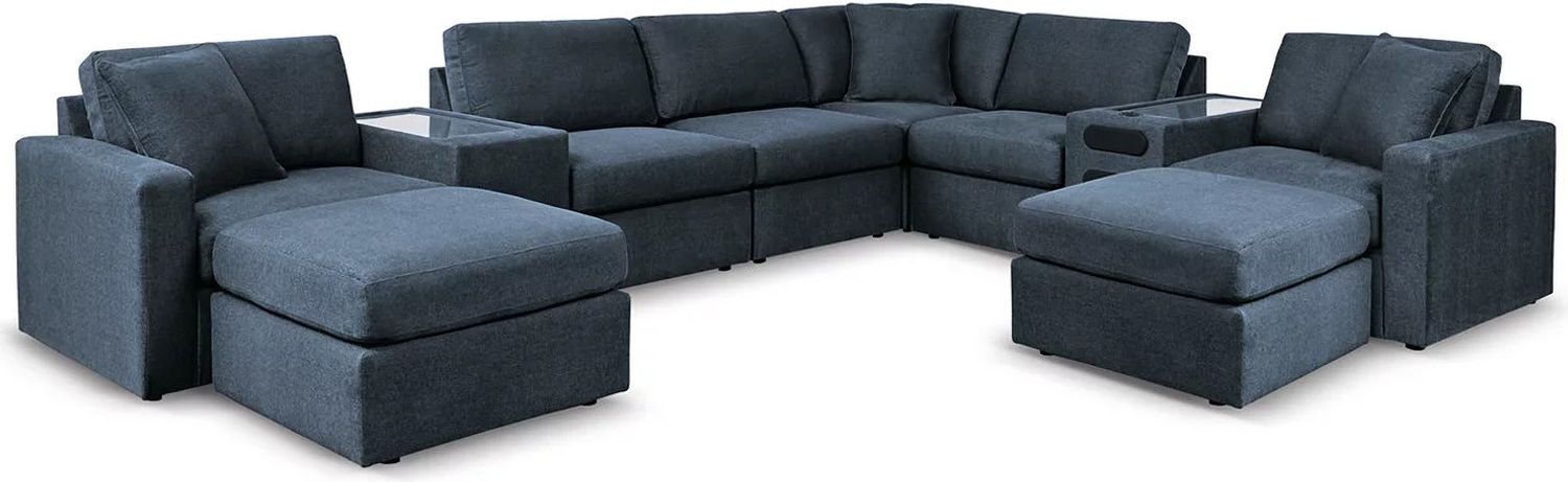 Modmax 8-Piece Sectional and 2 Ottomans In Ink 92121U13