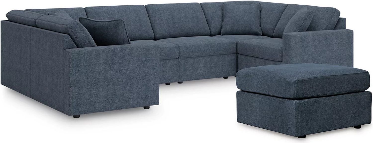 Modmax 6-Piece Sectional and Ottoman In Ink 92121U18