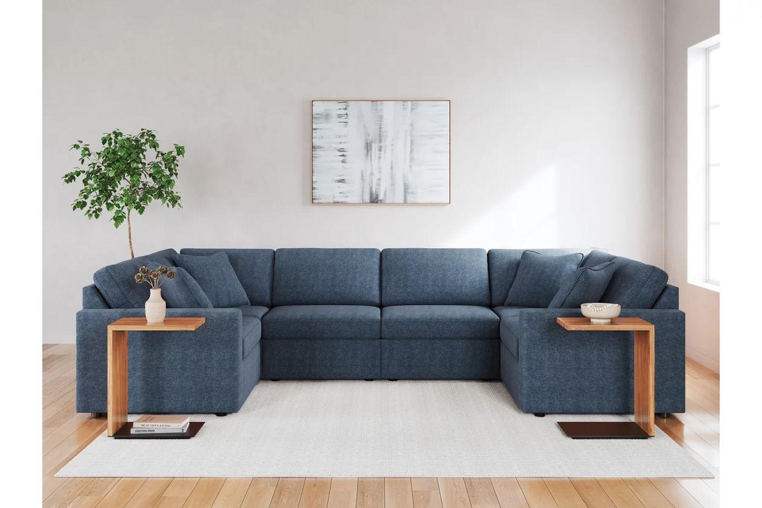 Modmax 6-Piece Sectional and Ottoman In Ink 92121U18