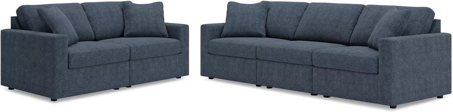 Modmax 3-Piece Sectional Sofa and 2-Piece Sectional Loveseat In Ink 92121U20