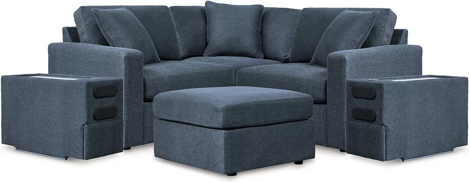 Modmax 5-Piece Sectional with Audio Console and Ottoman In Ink 92121U24