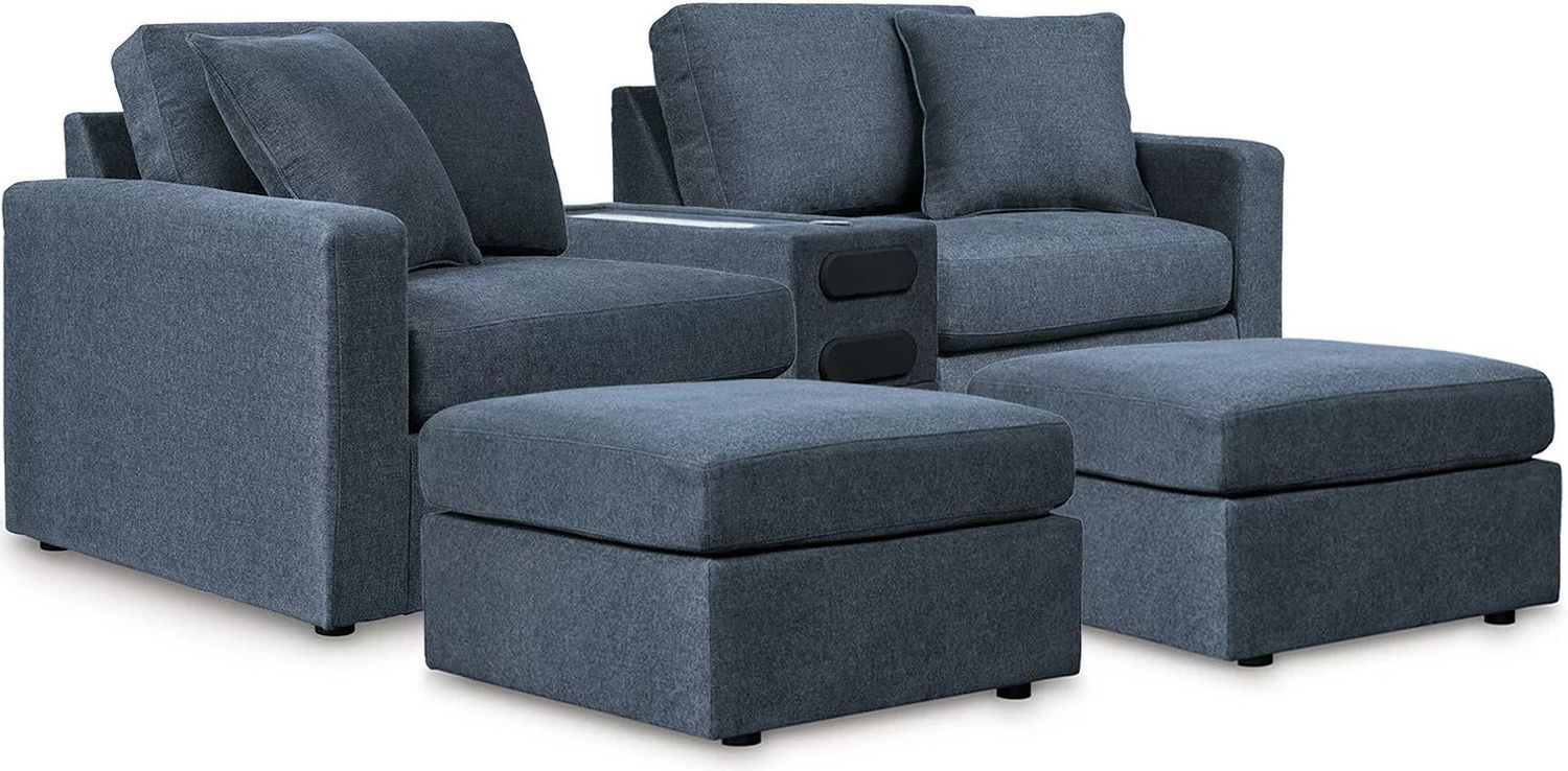 Modmax 3-Piece Sectional and 2 Ottomans In Ink 92121U26