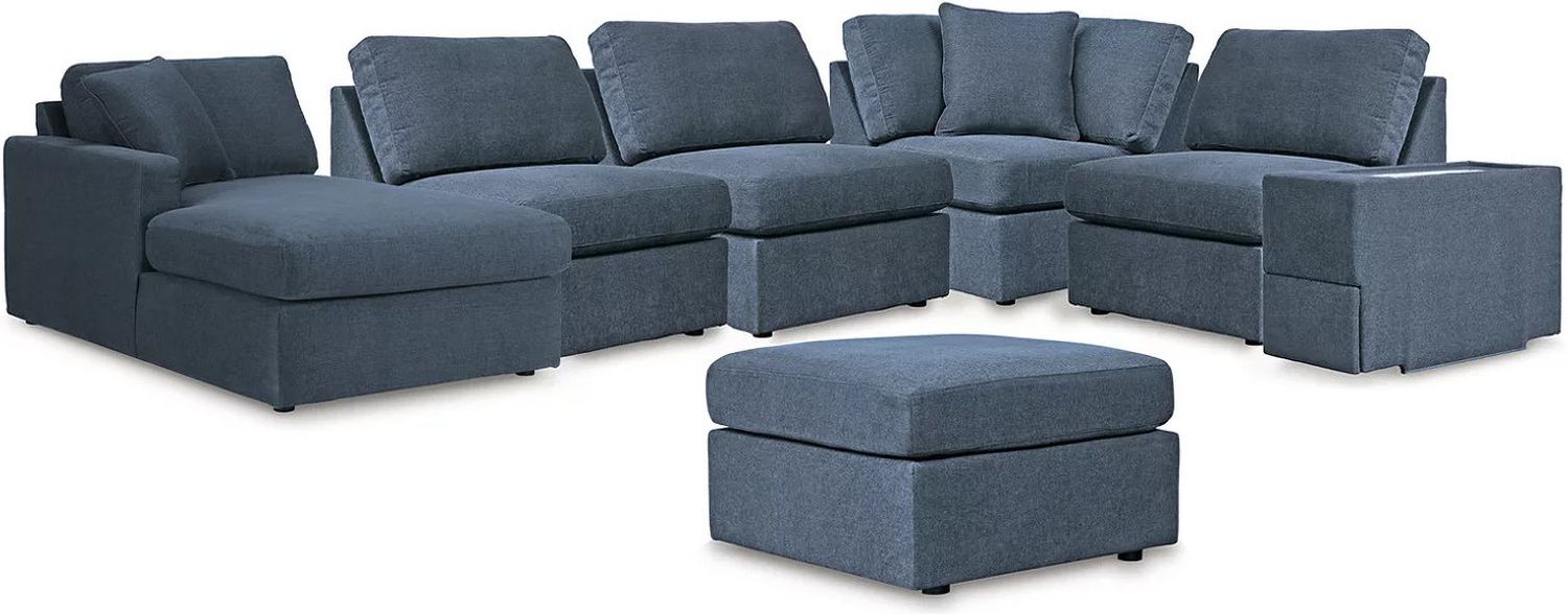 Modmax 6-Piece RAF Sectional with Console and Ottoman In Ink 92121U6