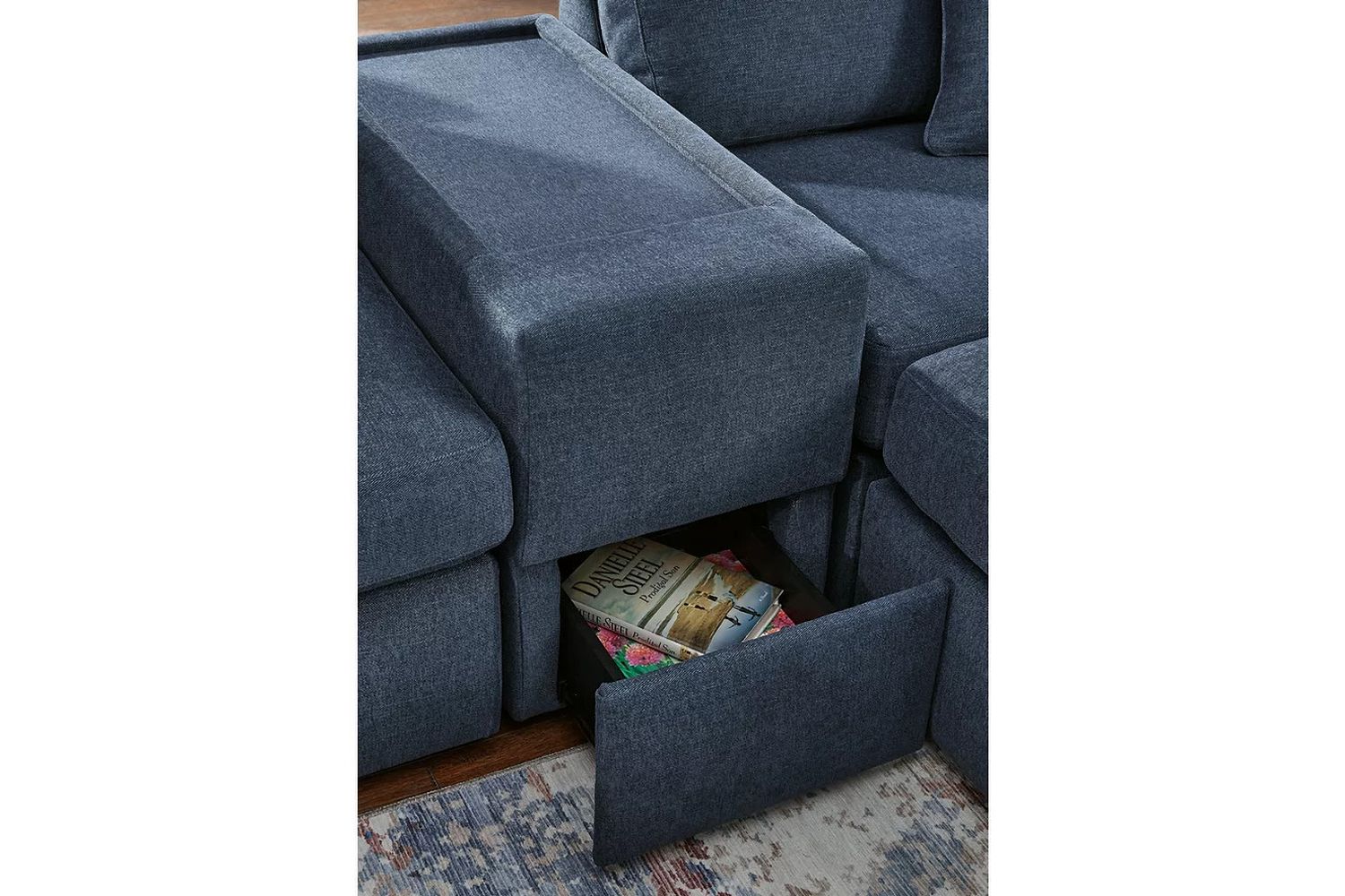 Modmax 6-Piece RAF Sectional with Console and Ottoman In Ink 92121U6