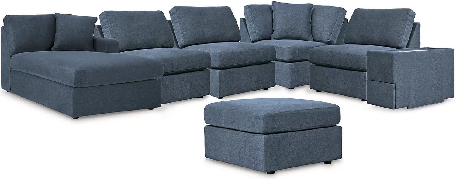 Modmax 6-Piece Sectional with Console and Ottoman In Ink 92121U7