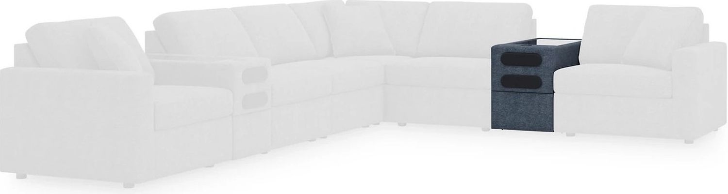 Modmax 6-Piece Sectional and 2 Ottomans In Ink 92121U8