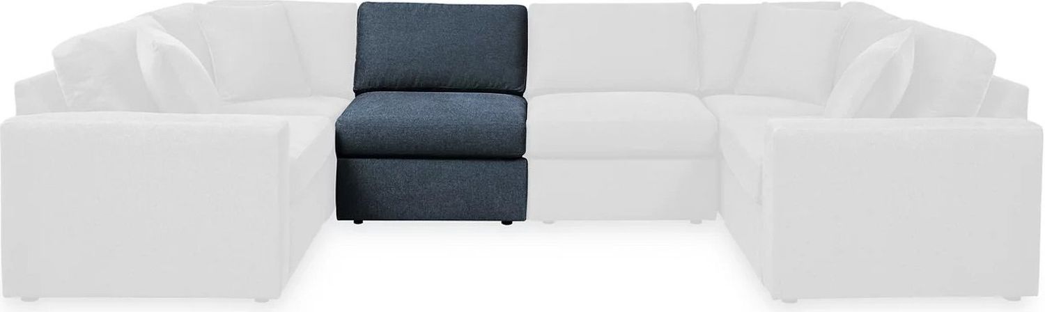 Modmax 6-Piece Sectional and 2 Ottomans In Ink 92121U8