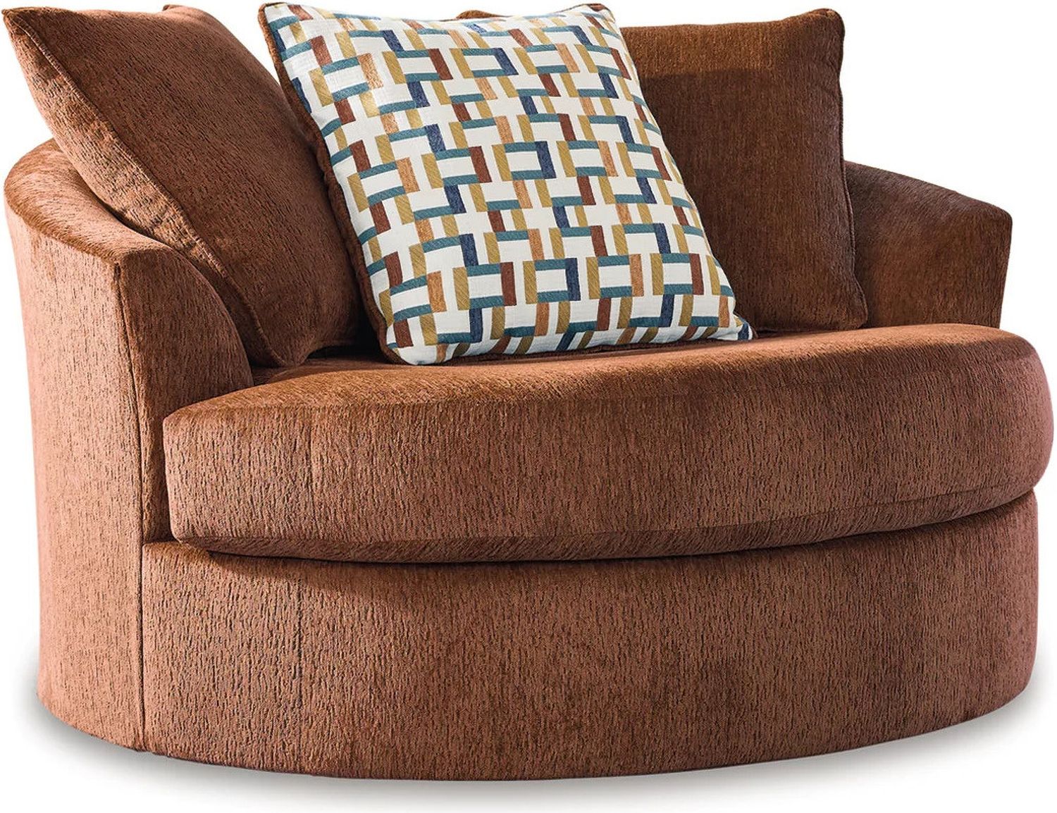 Laylabrook Oversized Swivel Accent Chair In Spice 9220421