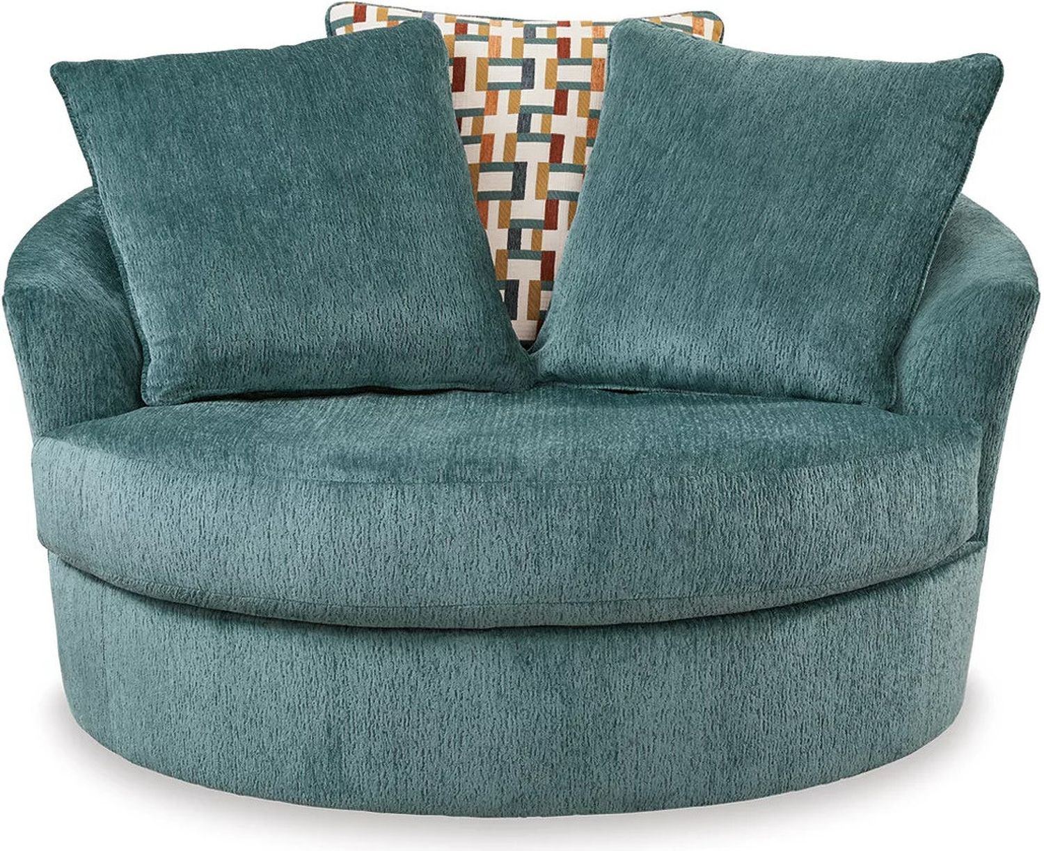Laylabrook Oversized Swivel Accent Chair In Teal 9220621