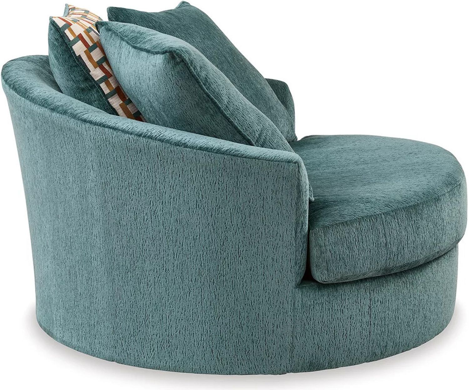 Laylabrook Oversized Swivel Accent Chair In Teal 9220621