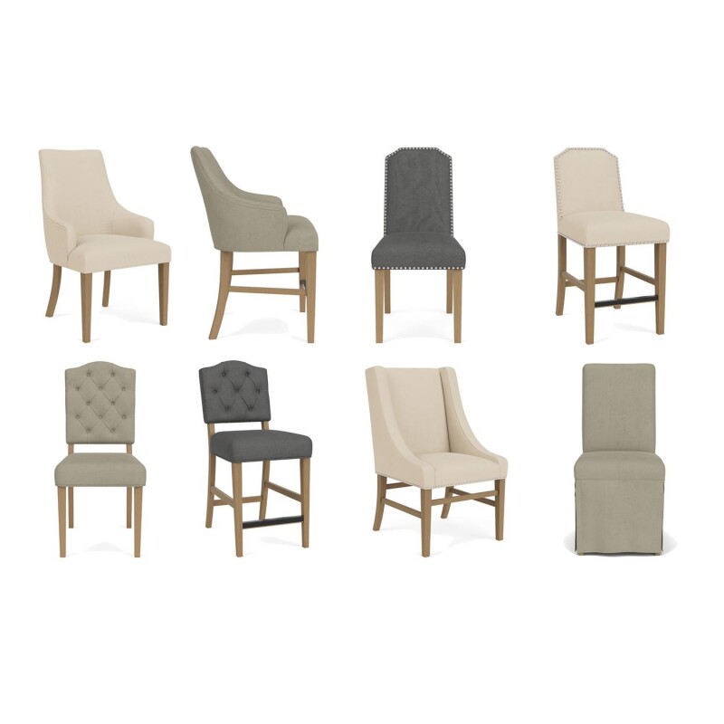 Mix-N-Match Chairs Buton Tuft Uph Chr 2in-Sd 92631