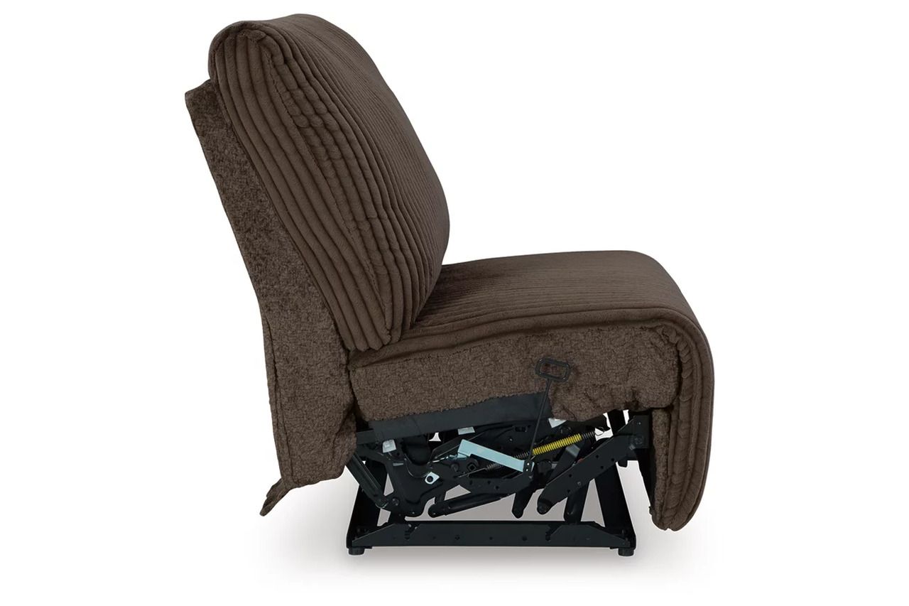 Top Tier Armless Recliner In Chocolate 9270519