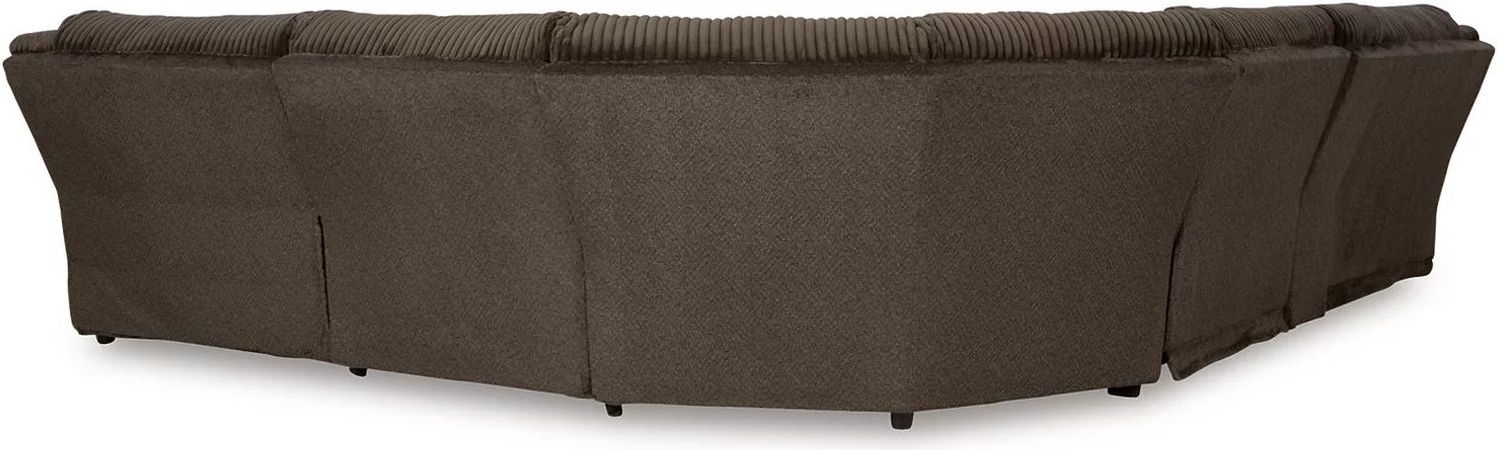 Top Tier 6-Piece Reclining Sectional with Chaise In Chocolate 92705S1