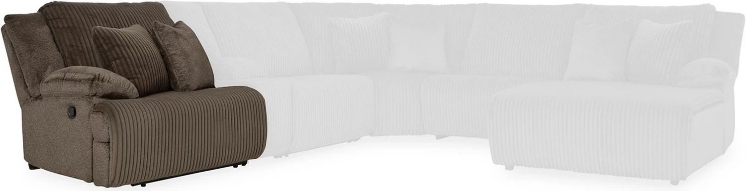 Top Tier 6-Piece Reclining Sectional with Chaise In Chocolate 92705S1