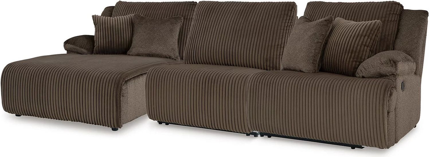Top Tier 3-Piece LAF Sofa Chaise Sectional In Chocolate 92705S11