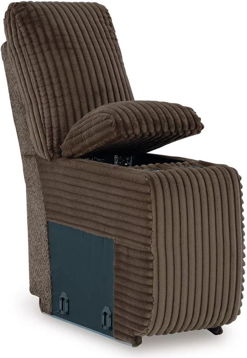 Top Tier 4-Piece Reclining Sectional with Chaise In Chocolate 92705S12