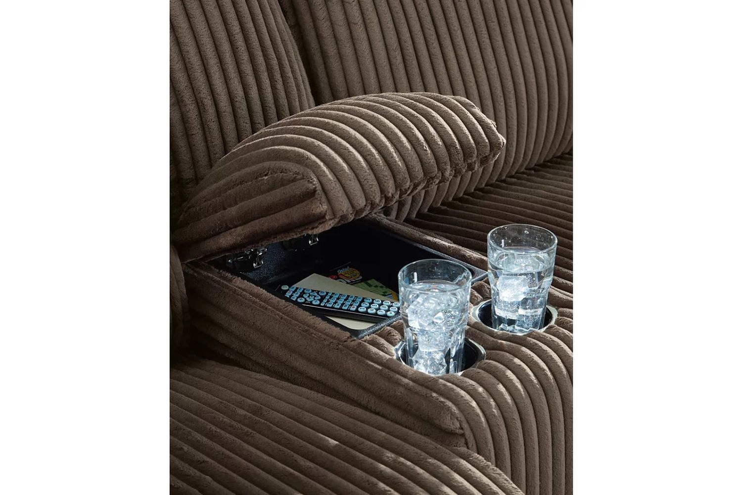 Top Tier 6-Piece Reclining Sectional with Chaise In Chocolate 92705S2