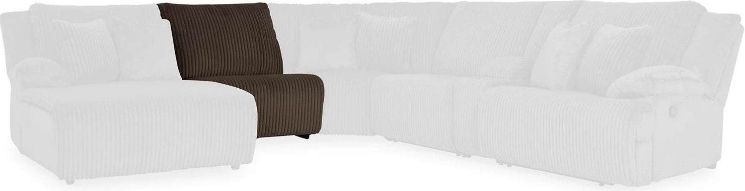 Top Tier 6-Piece Reclining Sectional with Chaise In Chocolate 92705S2