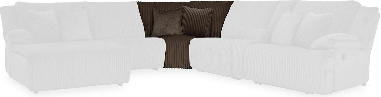 Top Tier 5-Piece Reclining Sectional In Chocolate 92705S3