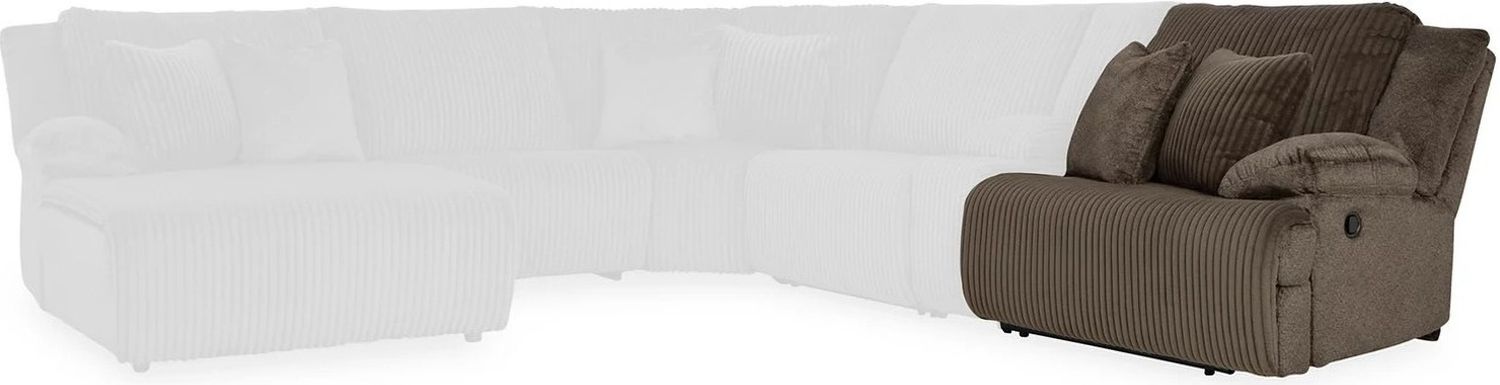 Top Tier 5-Piece Reclining Sectional In Chocolate 92705S3