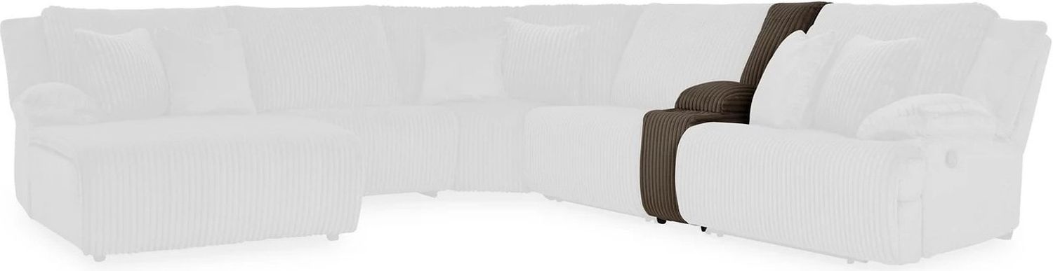 Top Tier 5-Piece Reclining Sectional In Chocolate 92705S3