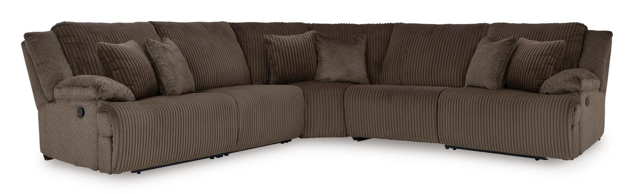 Top Tier 5-Piece Reclining Sectional In Chocolate 92705S3