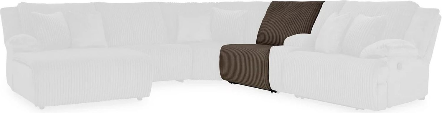 Top Tier 3-Piece Reclining Sectional Sofa with Chaise In Chocolate 92705S4