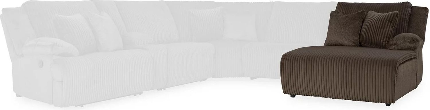Top Tier 3-Piece Reclining Sectional Sofa with Chaise In Chocolate 92705S5