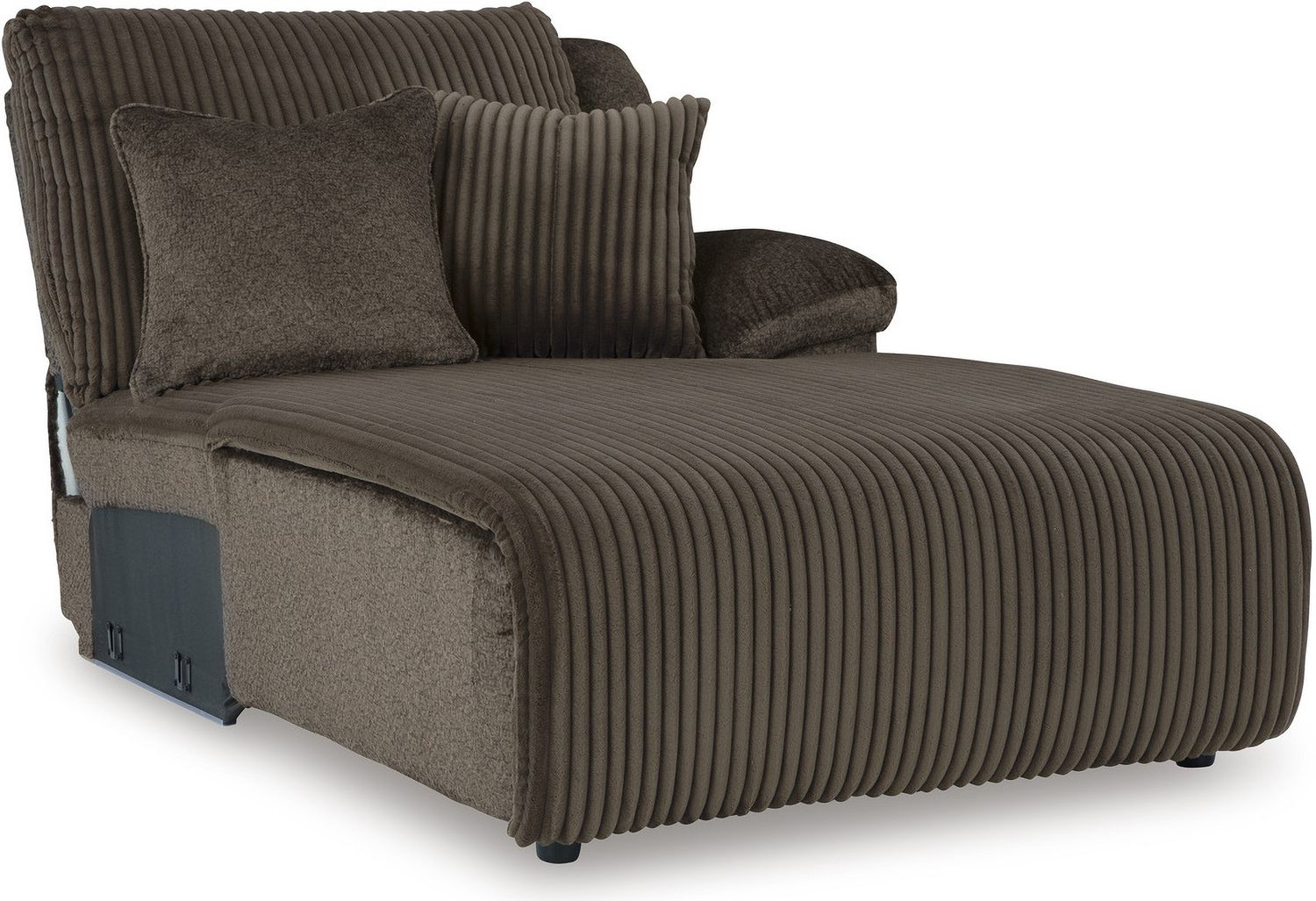 Top Tier 3-Piece Sectional Sofa Chaise In Chocolate 92705S6