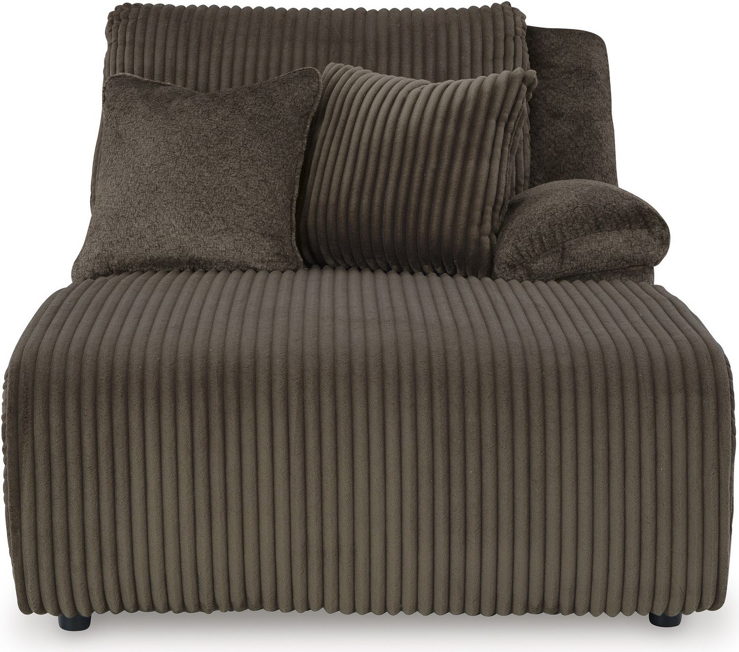 Top Tier 3-Piece Sectional Sofa Chaise In Chocolate 92705S6