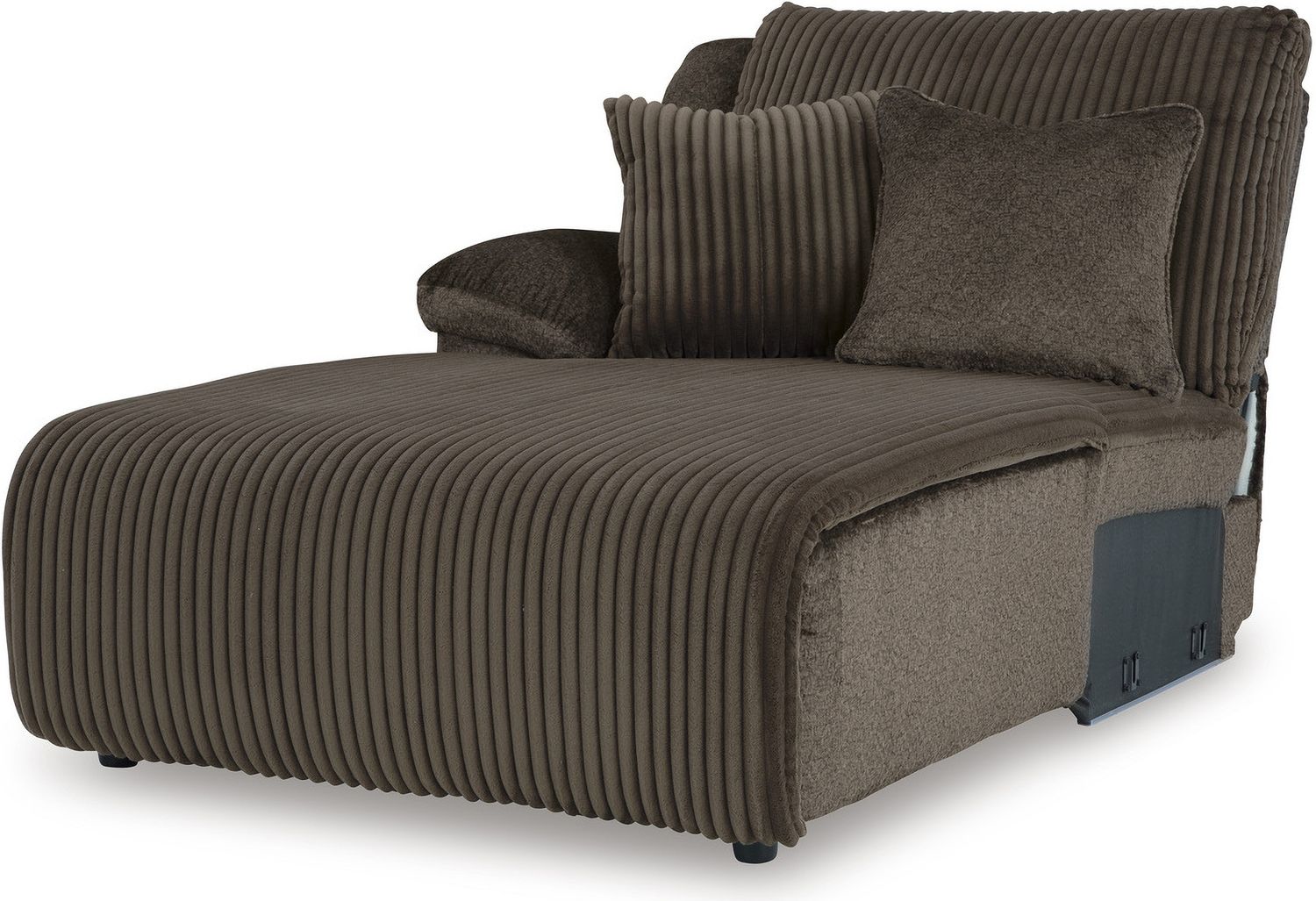 Top Tier 3-Piece Sectional Sofa Chaise In Chocolate 92705S7