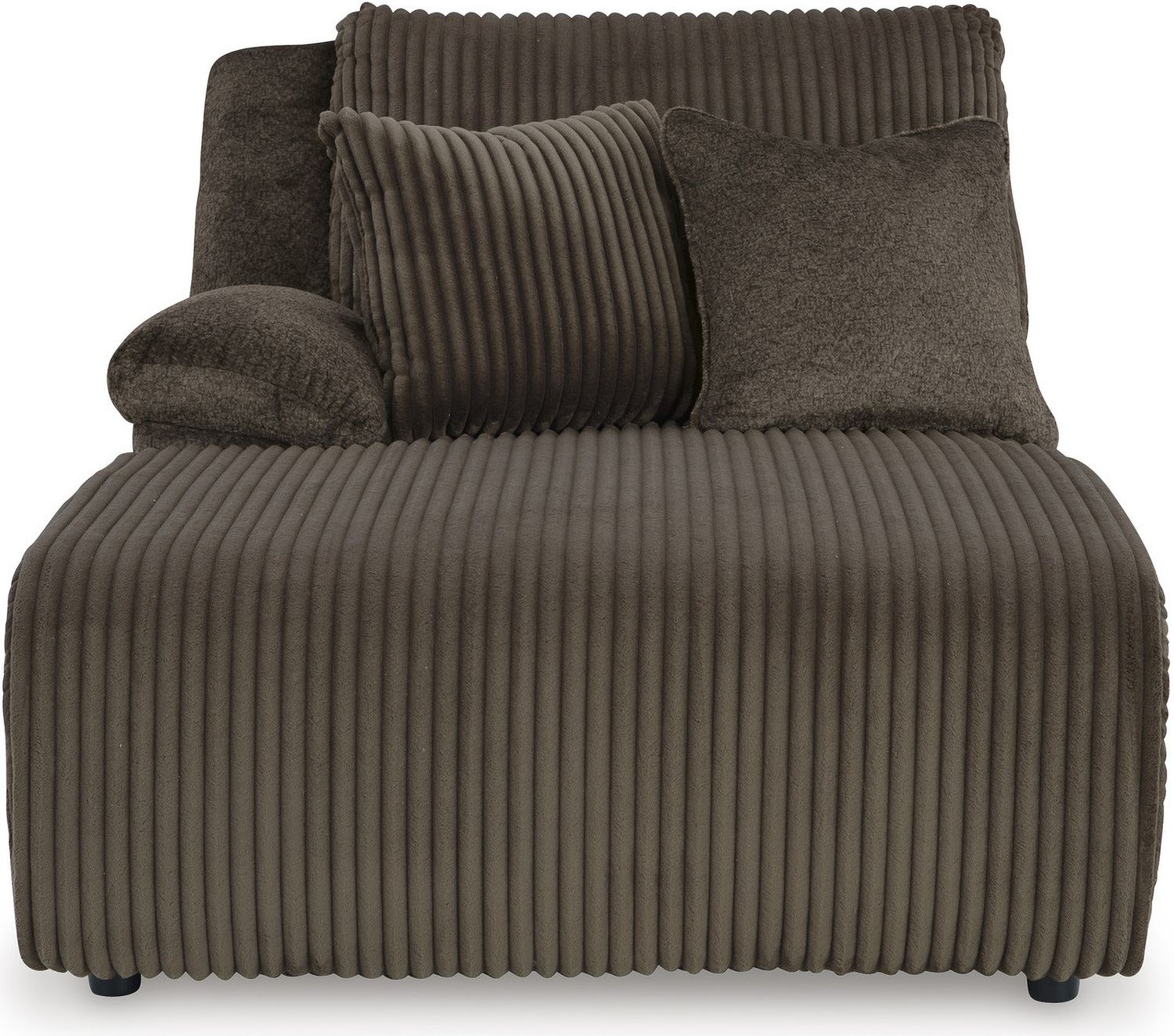 Top Tier 3-Piece Sectional Sofa Chaise In Chocolate 92705S7