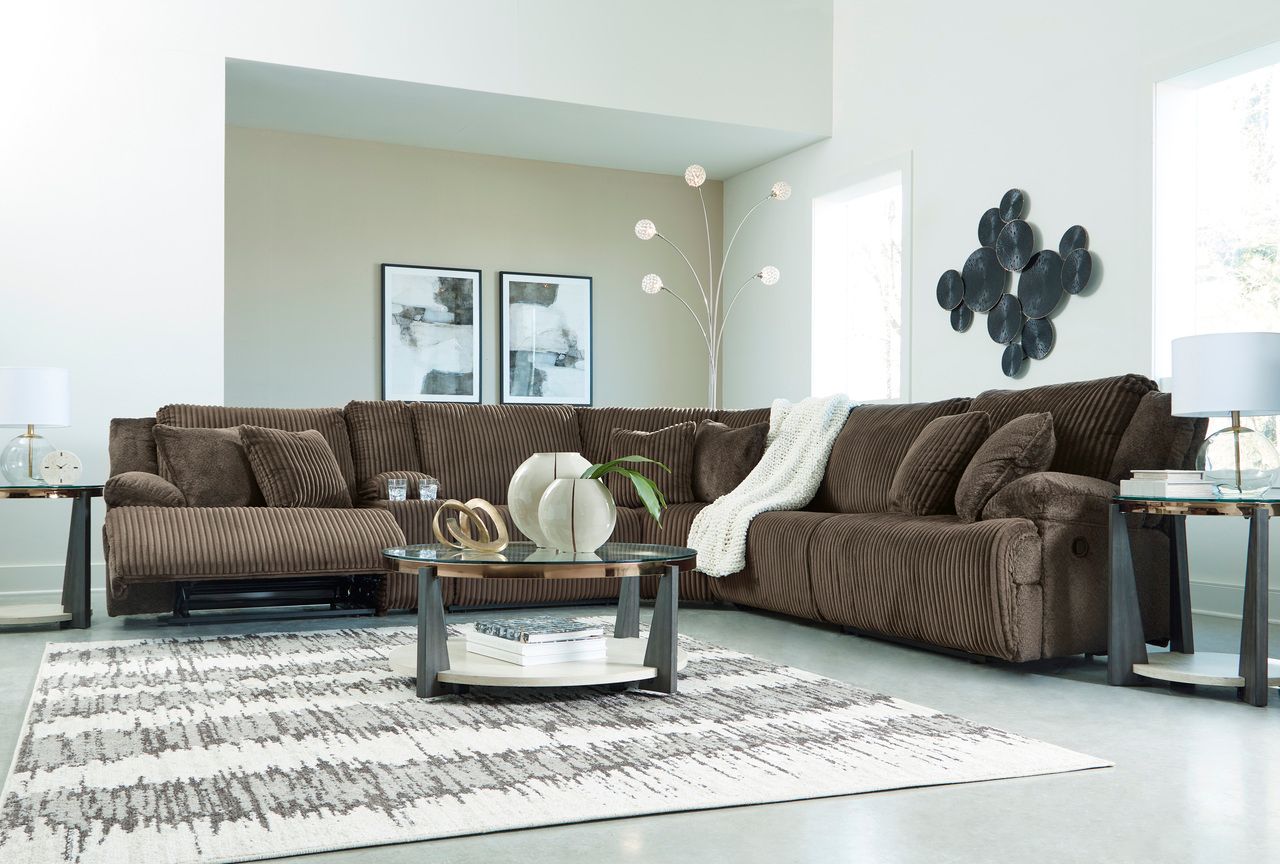 Top Tier 2-Piece Sectional Loveseat In Chocolate 92705S9