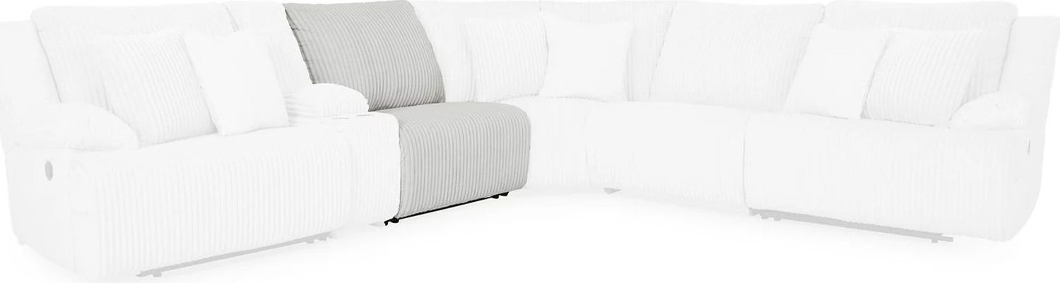 Top Tier 6-Piece RAF Reclining Sectional with Chaise In Alloy 92706S1