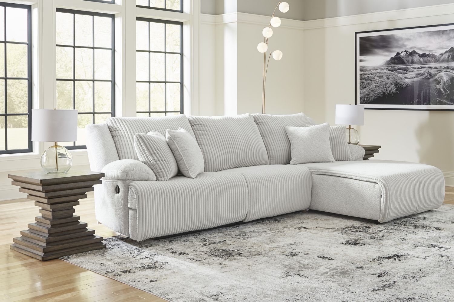 Top Tier 3-Piece Sectional Chofa In Alloy 92706S10