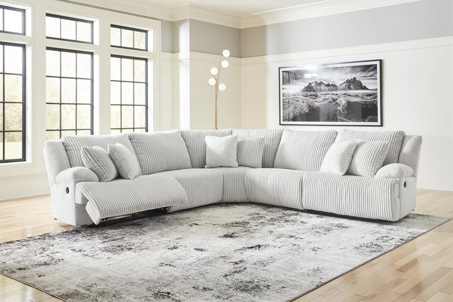 Top Tier 5-Piece Reclining Sectional In Alloy 92706S3