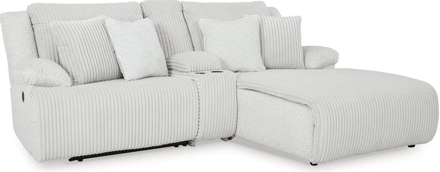 Top Tier 3-Piece RAF Reclining Sectional Sofa with Chaise In Alloy 92706S4
