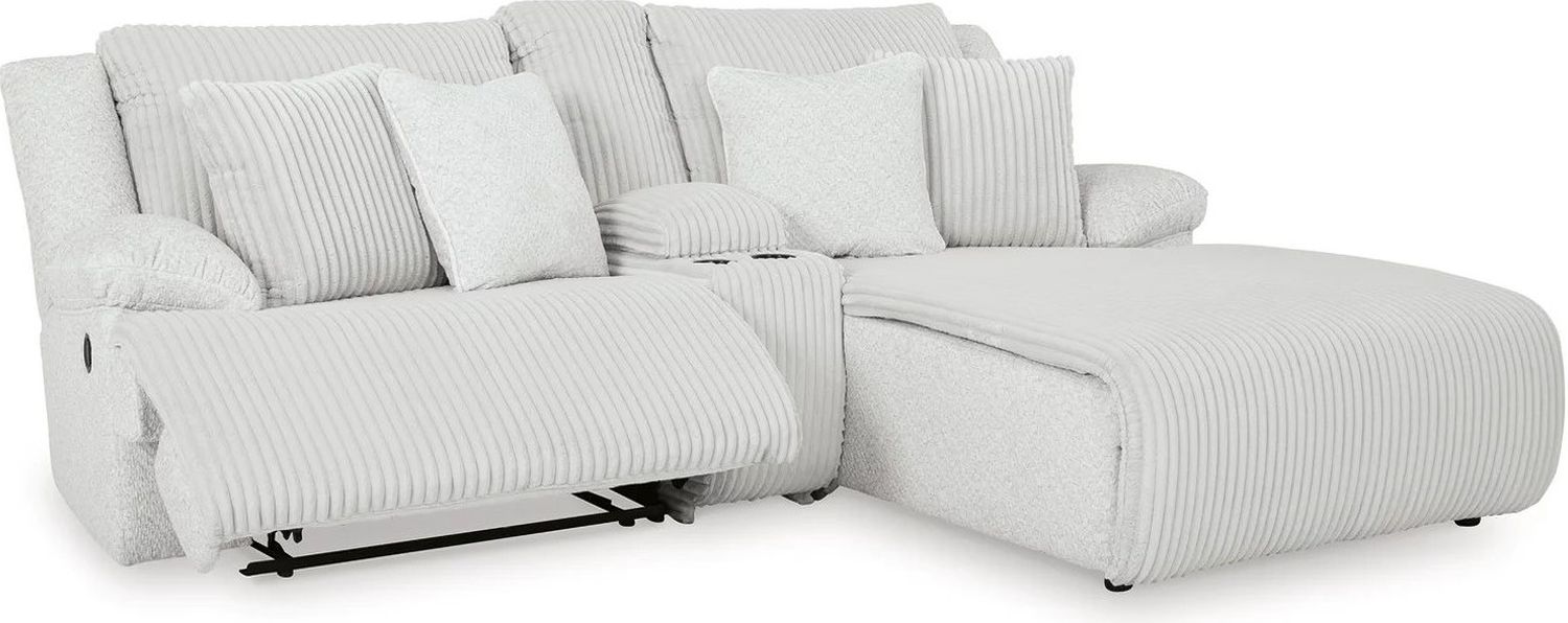 Top Tier 3-Piece RAF Reclining Sectional Sofa with Chaise In Alloy 92706S4